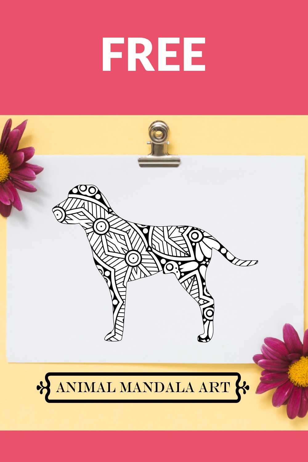 Animal Mandala Boho Style SVG pinterest preview image.