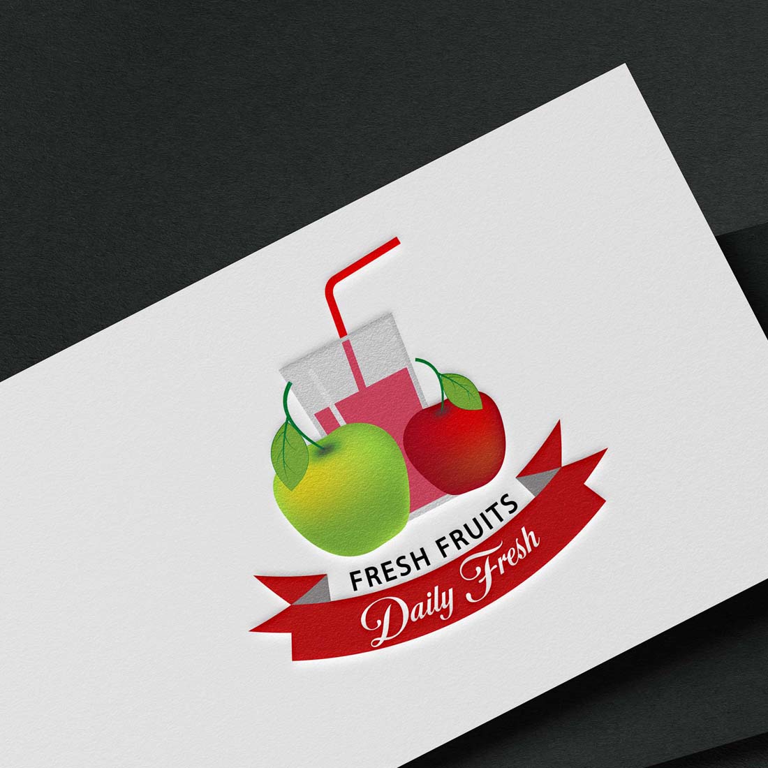 Nature's Best: 100% editable logo design of hand-picked fresh fruit for your enjoyment preview image.