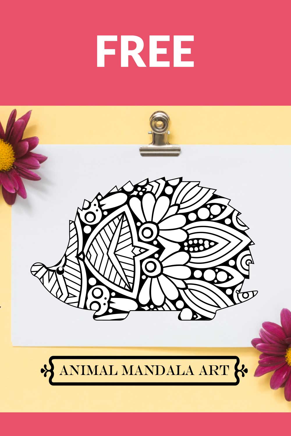 Animal Mandala Boho Style SVG pinterest preview image.