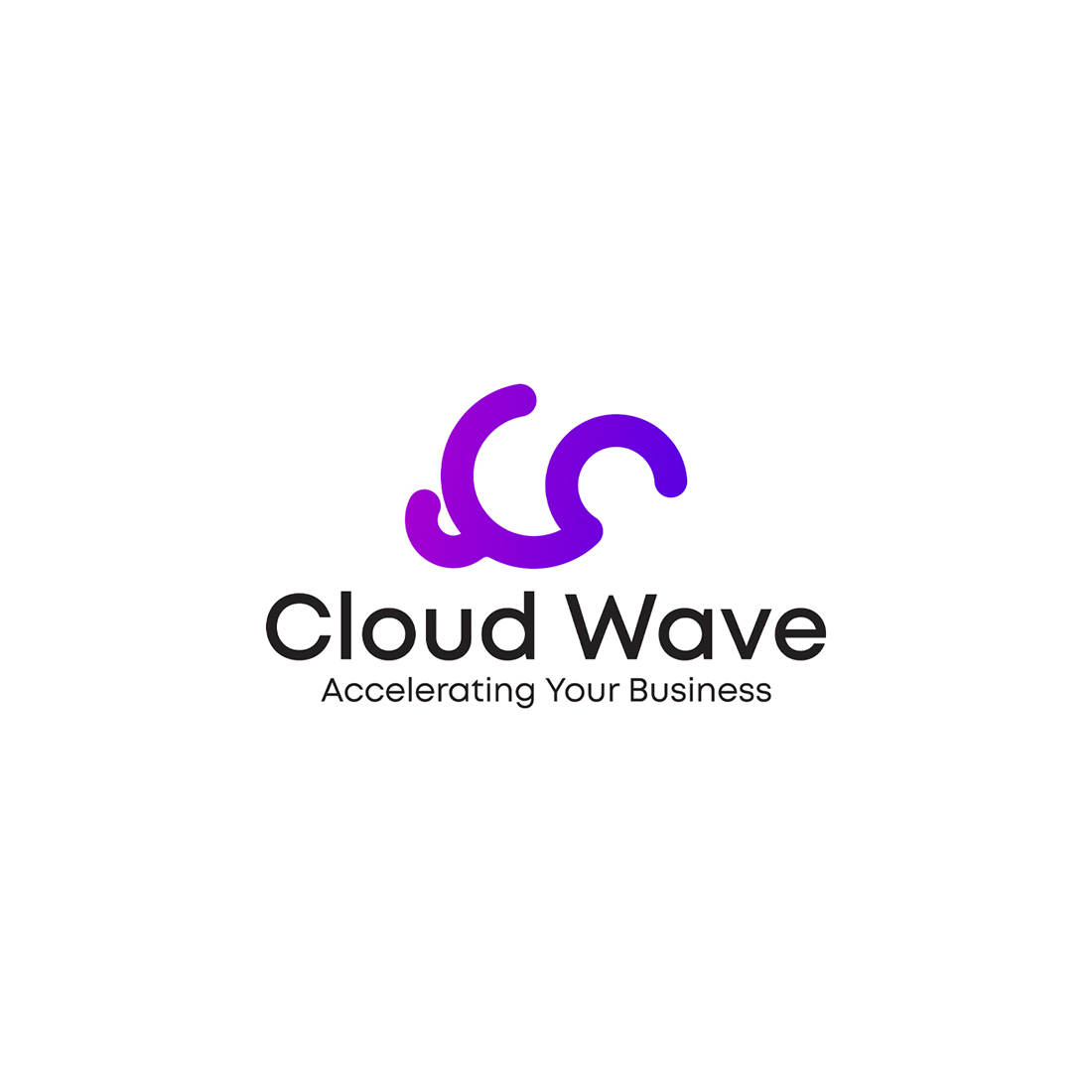 Cloud wave logo preview image.
