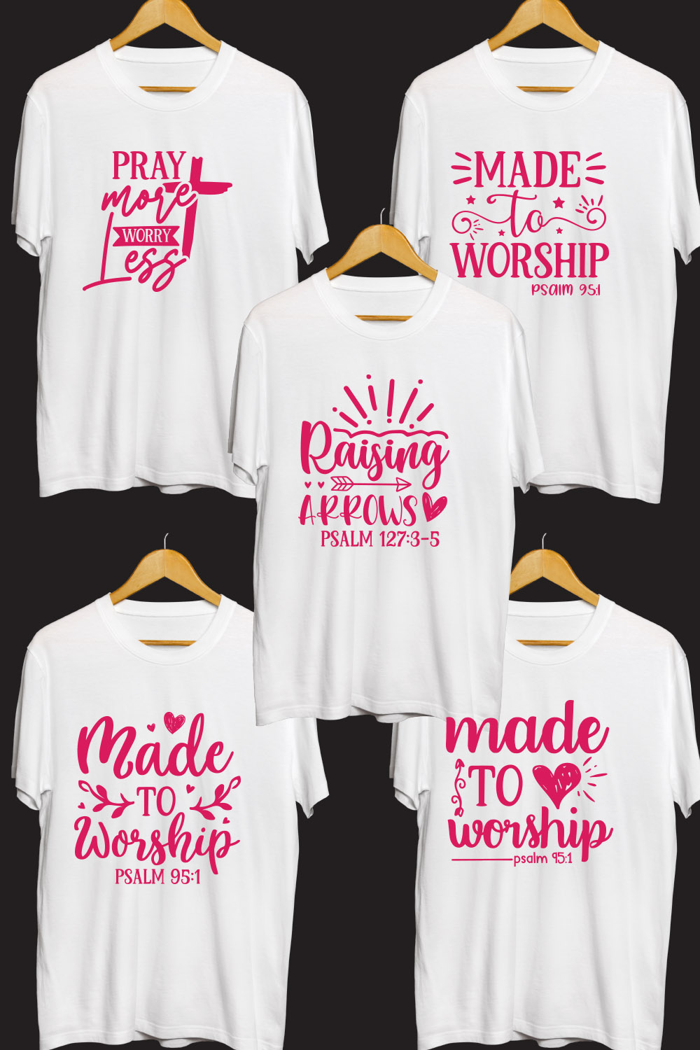 Bible SVG T Shirt Designs Bundle pinterest preview image.