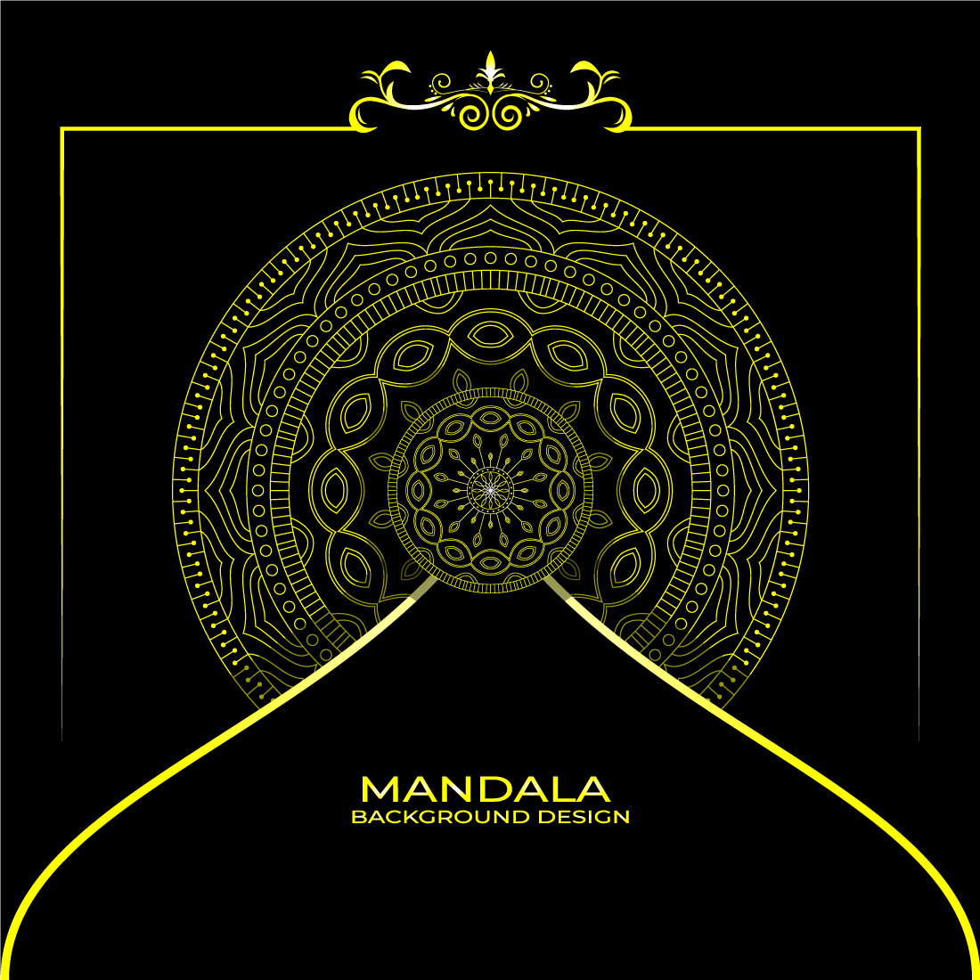 02 Mandala background pattern design preview image.