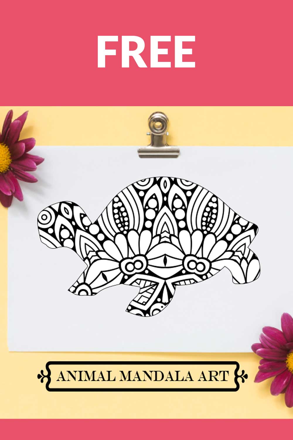 Animal Mandala Boho Style SVG pinterest preview image.