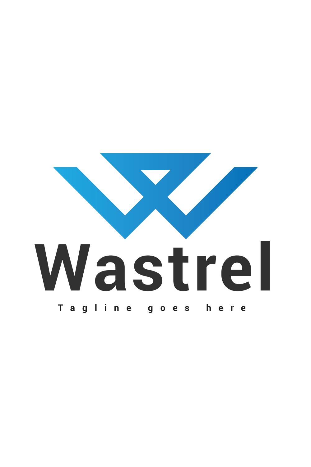 Wastren ( Letter W ) logo design pinterest preview image.