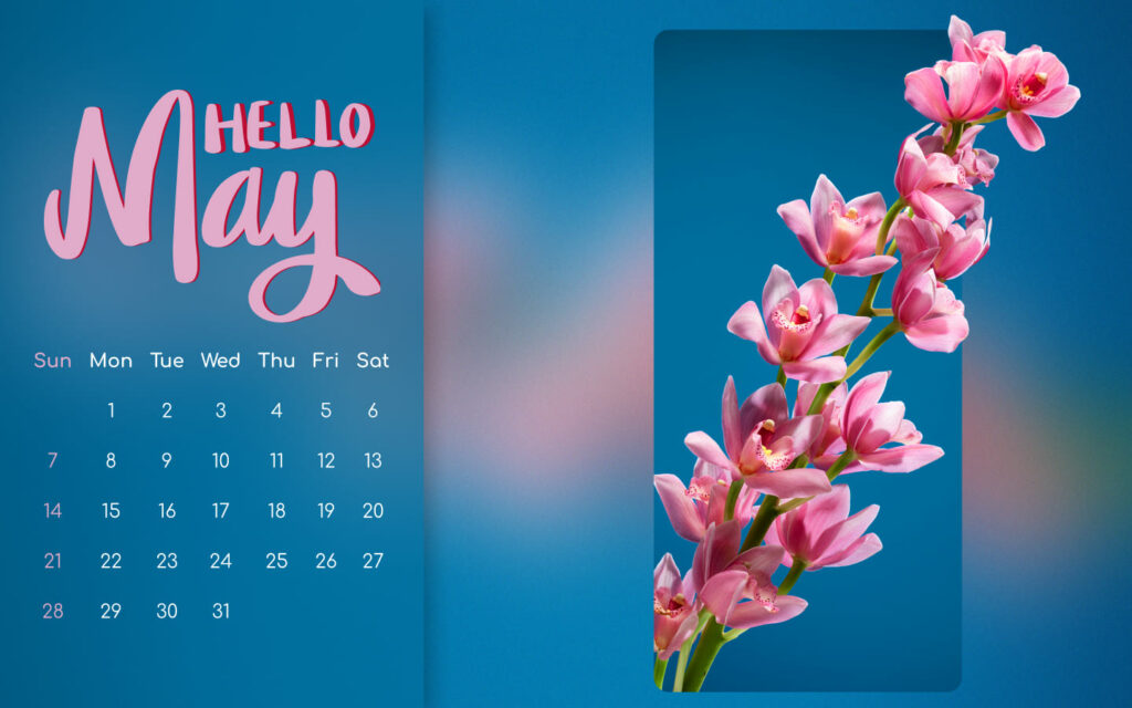 Free Flower May Calendar – MasterBundles