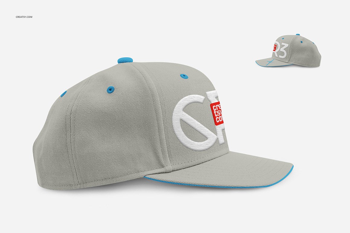 Snapback Cap Mockup Set preview image.