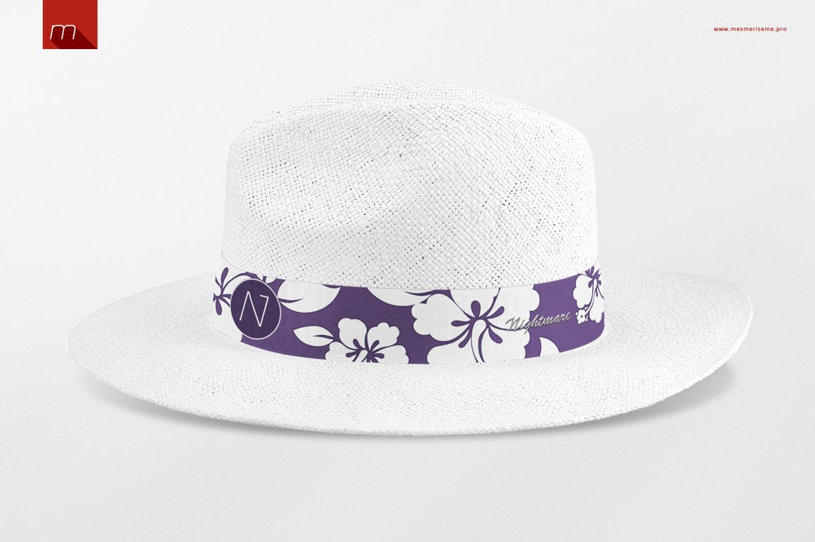 Panama Hat Mock-up preview image.