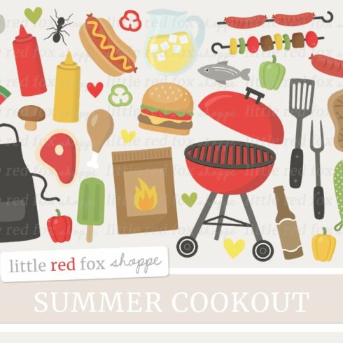 Cookout Clipart, Grilling cover image.