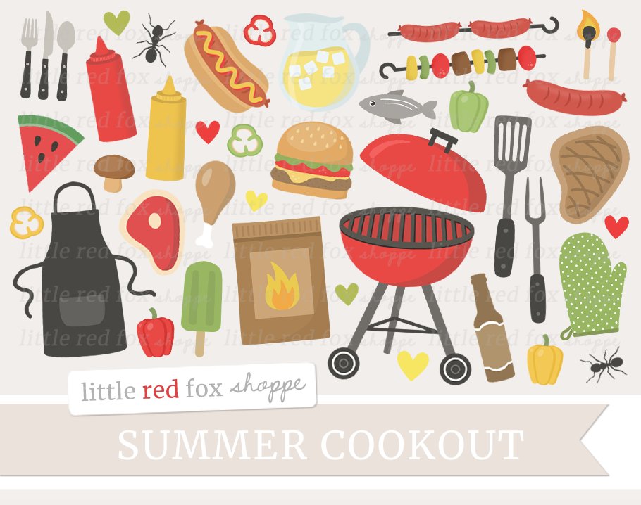 Cookout Clipart, Grilling cover image.