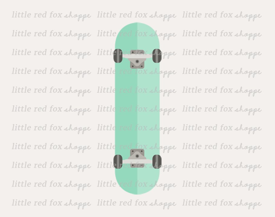 Skateboard Clipart preview image.