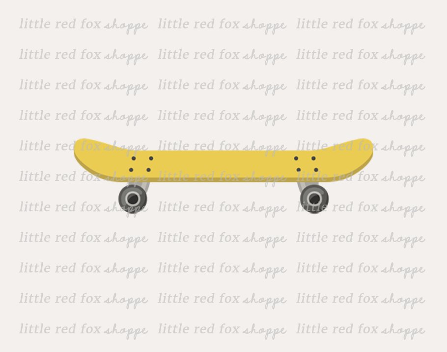Skateboard Clipart preview image.