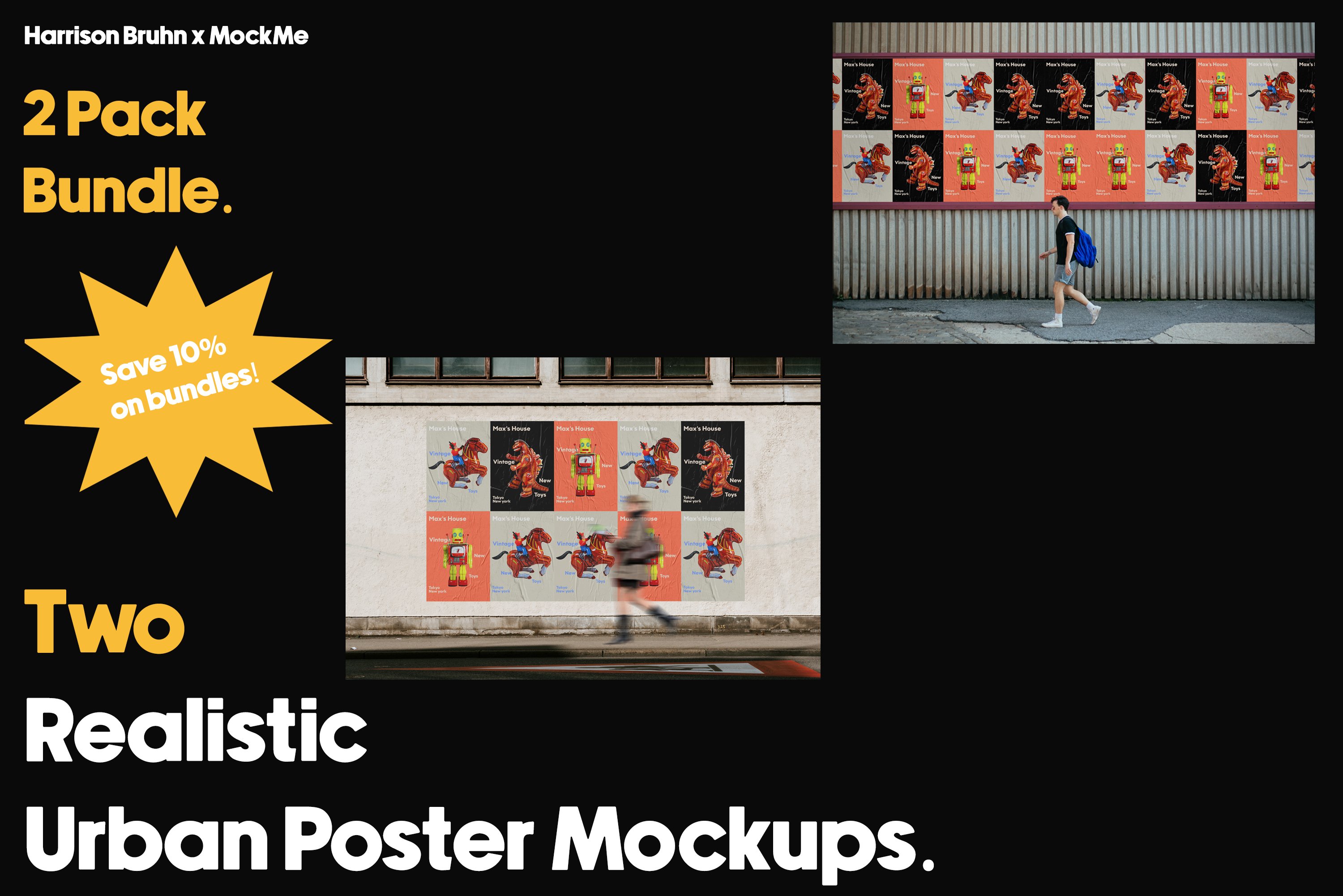 Urban Outdoor Poster Mockup Bundle 2 cover image.