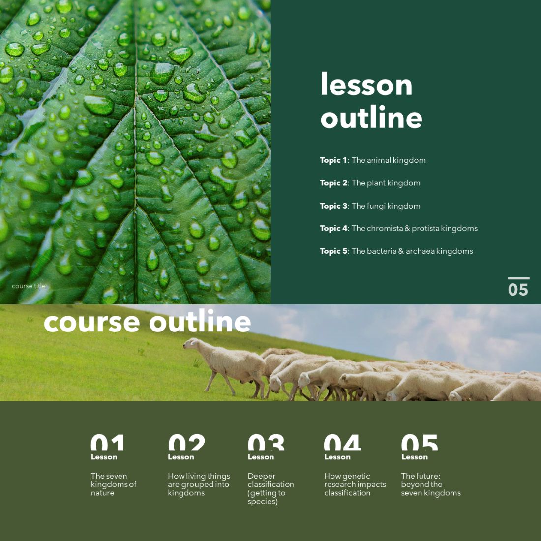 Nature Course PowerPoint Presentation Template preview image.