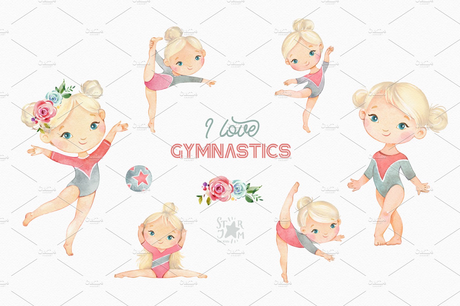 I Love Gymnastics. Sports Collection preview image.