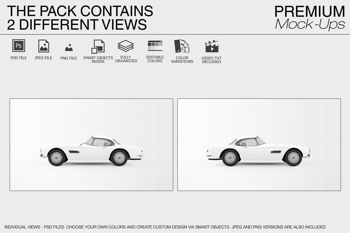 Sport Car Mockup preview image.