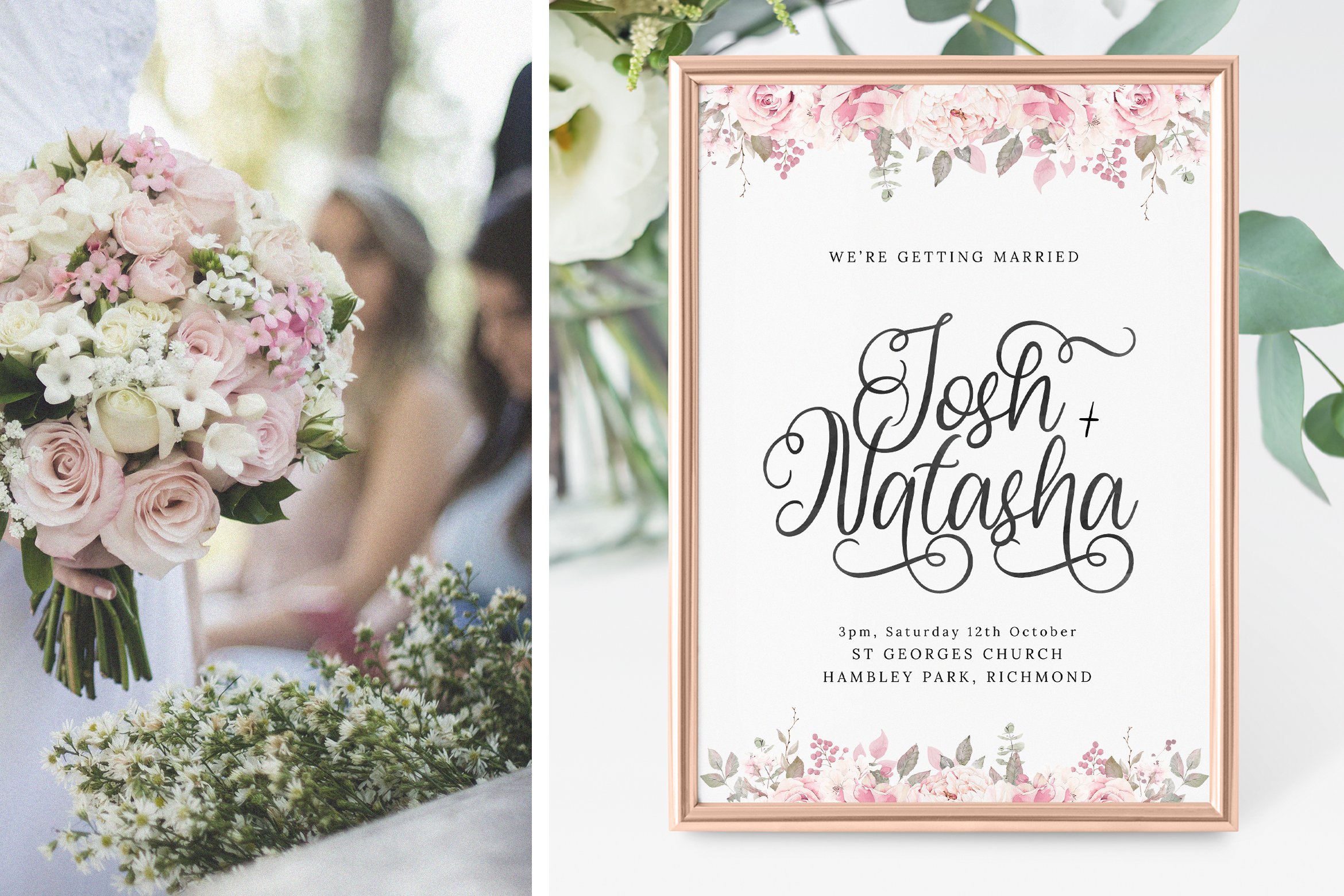 Wedding Script Font preview image.