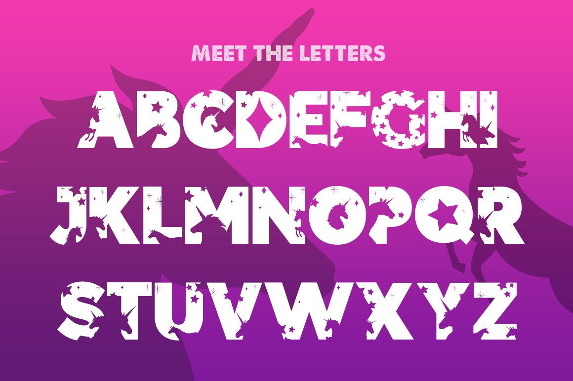 The Unicorns Font preview image.