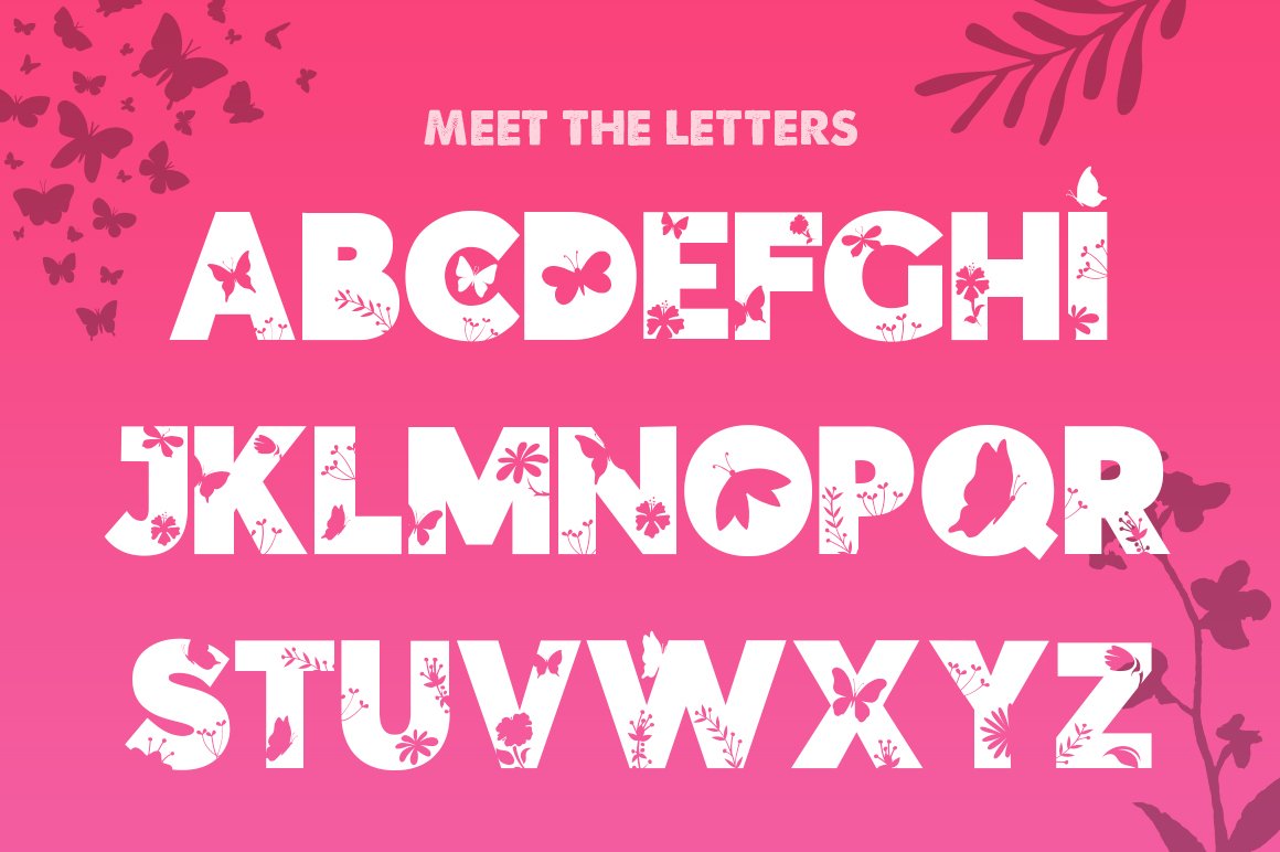 The Floral Font preview image.
