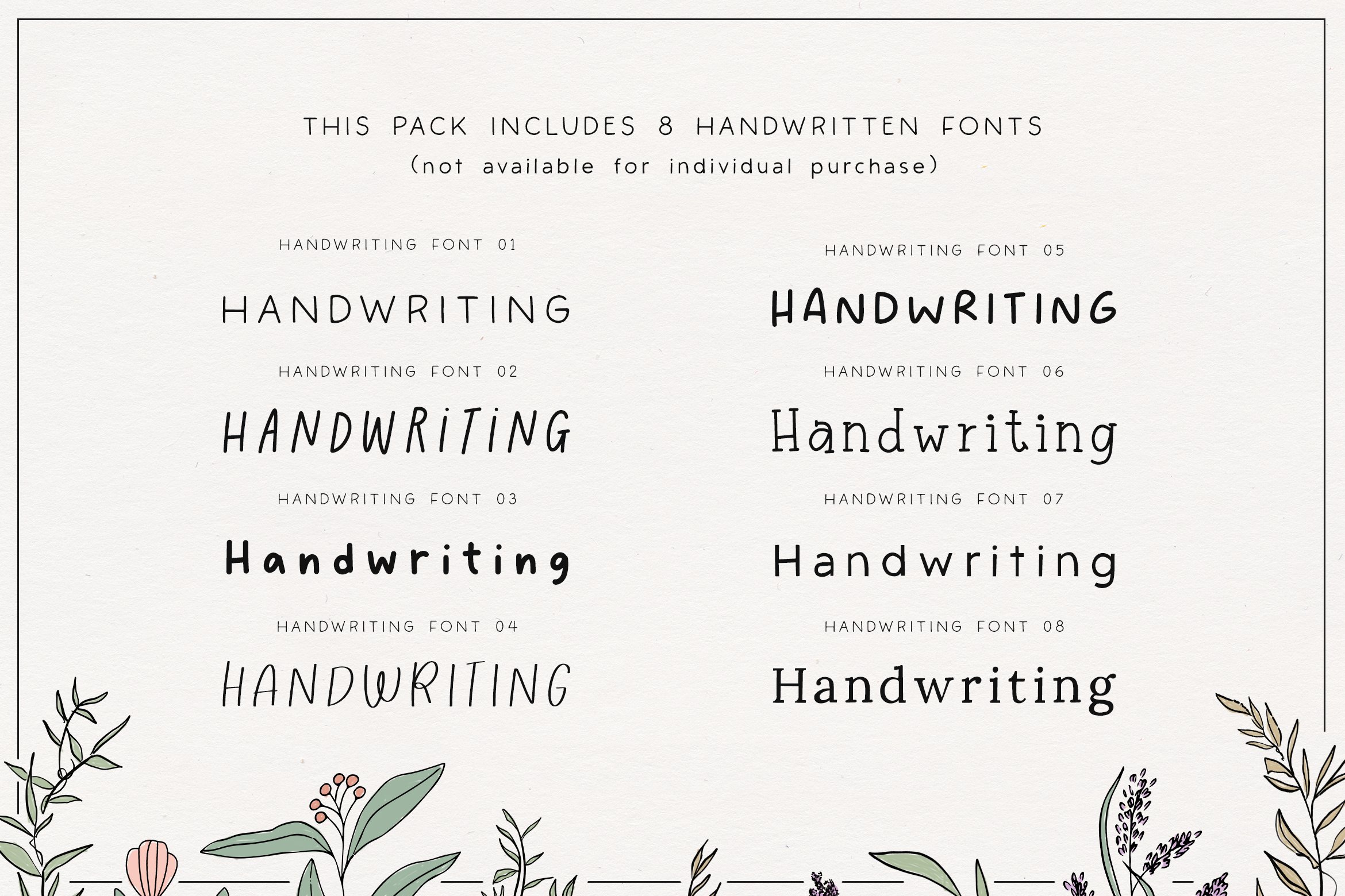 The Handwriting Font Bundle preview image.