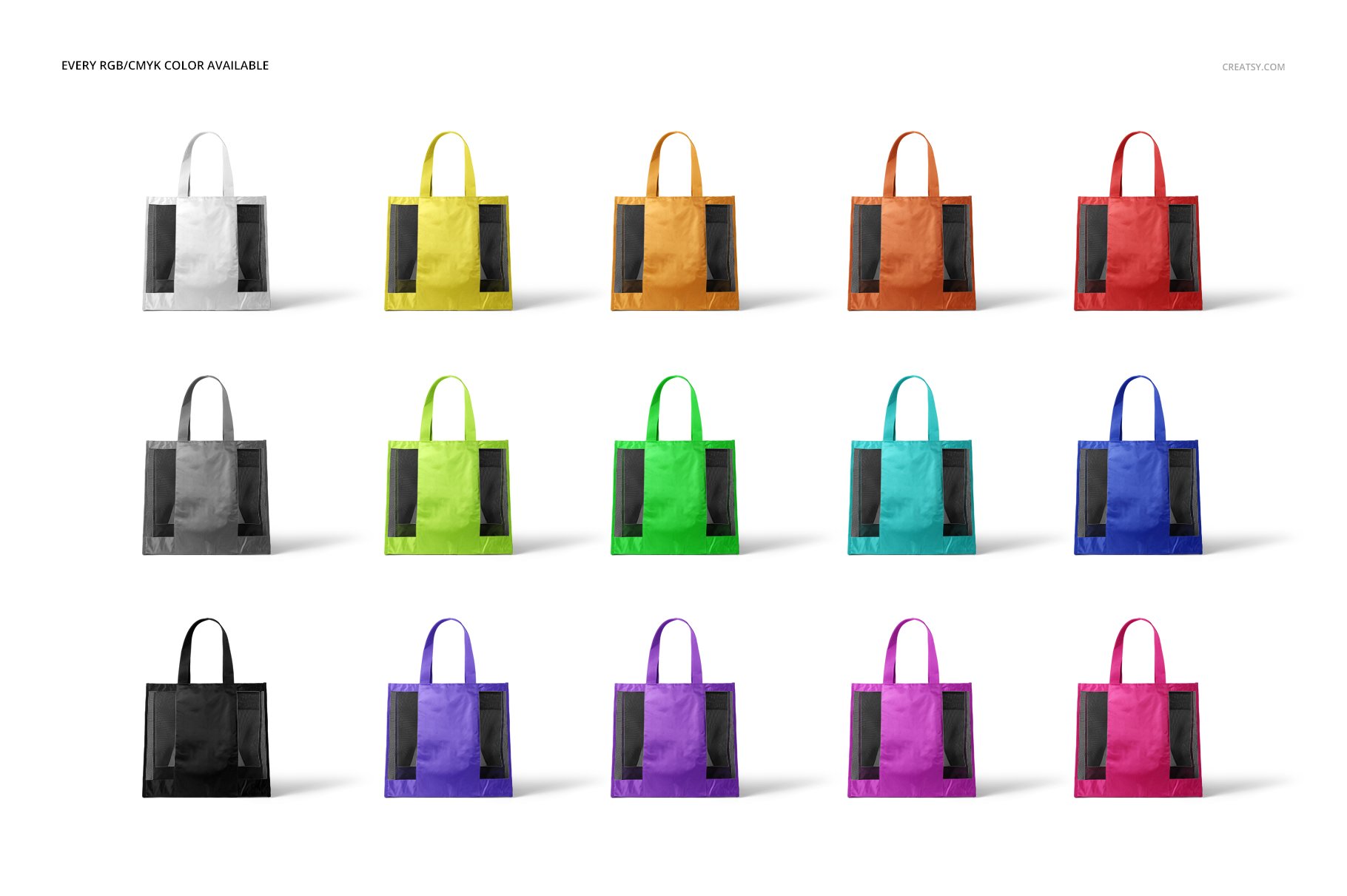 Mesh Shopping Tote Bag Mockup Set preview image.