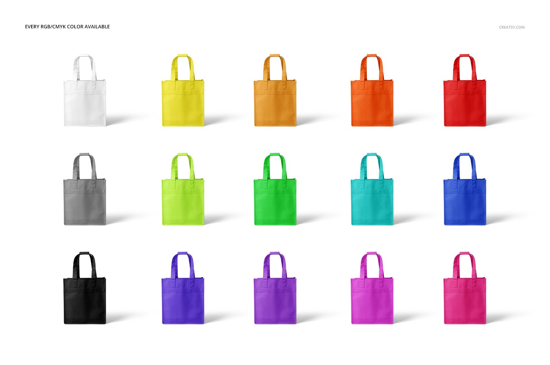 6 Bottle Non Woven Tote Bag Mockups preview image.