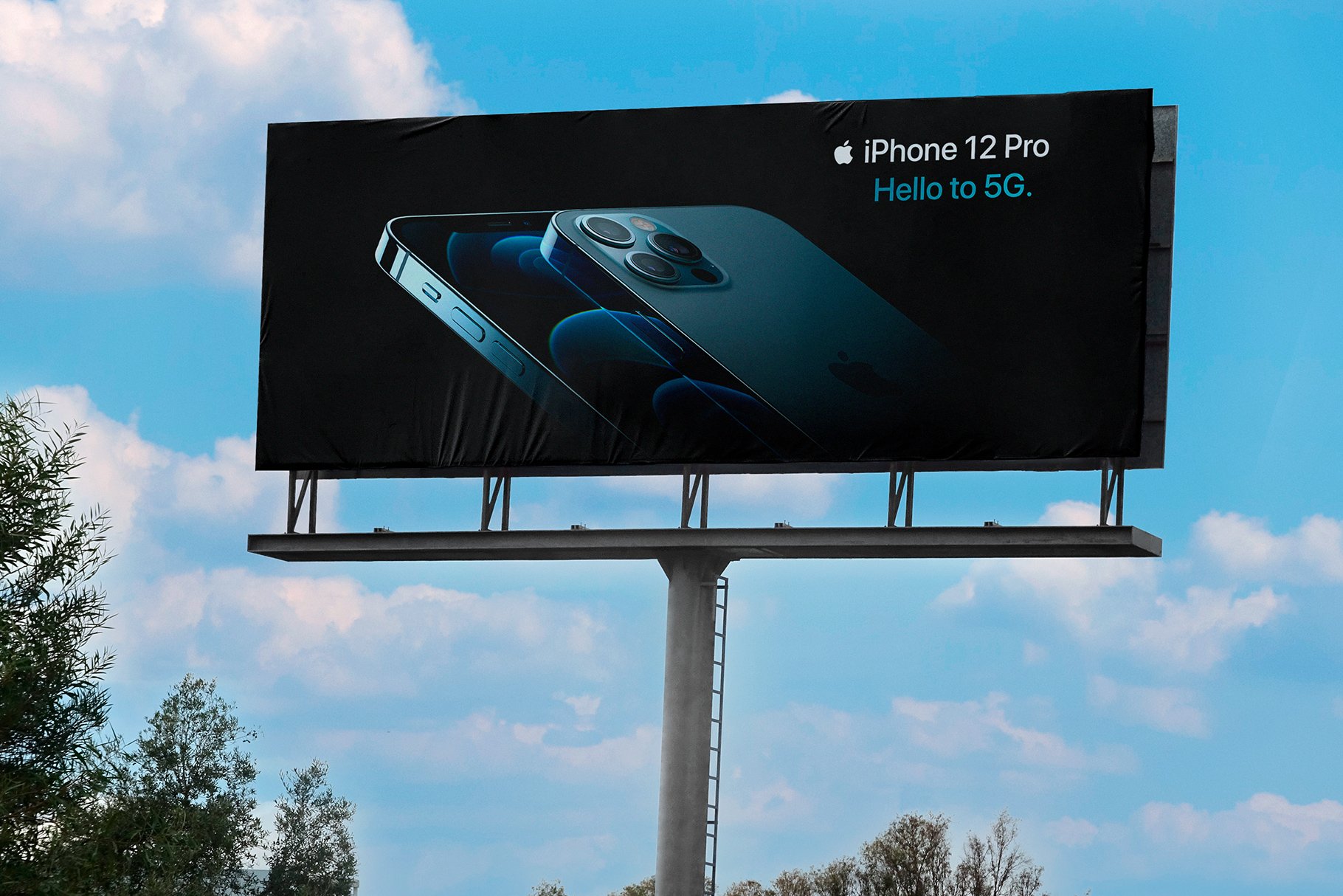 Billboard Urban Street Mockup - PSD preview image.