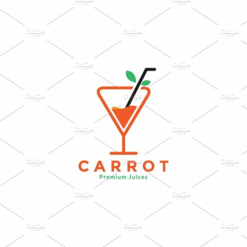 juice carrot with slim glass logo cover image.