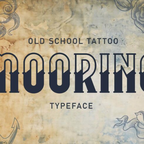 Old school tattoo Mooring font cover image.