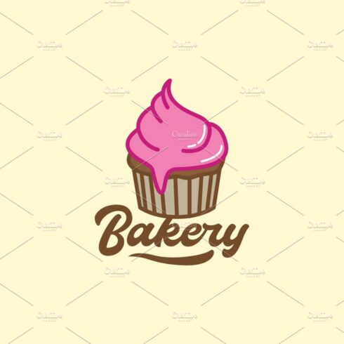 simple cake colorful logo vector cover image.