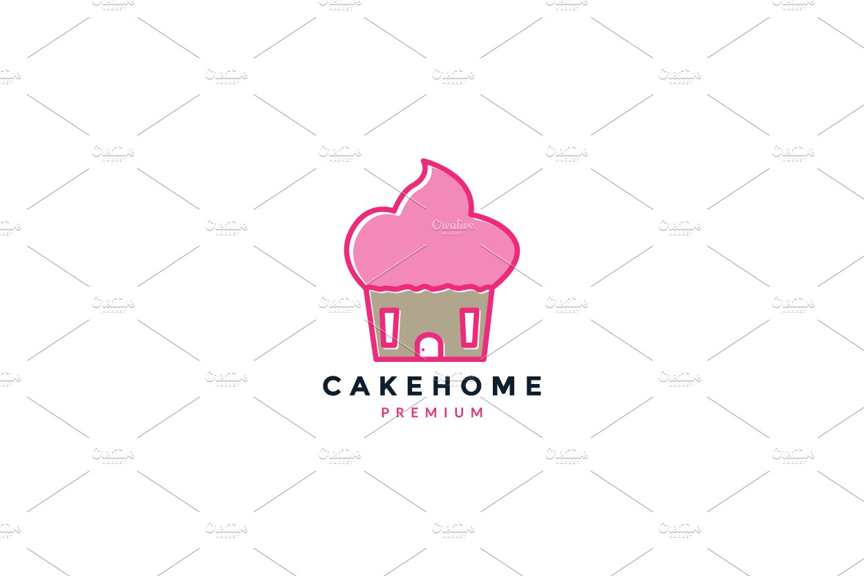 home house with cake colorful logo cover image.