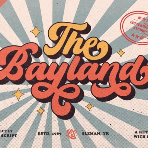 The Bayland - Retro Font cover image.