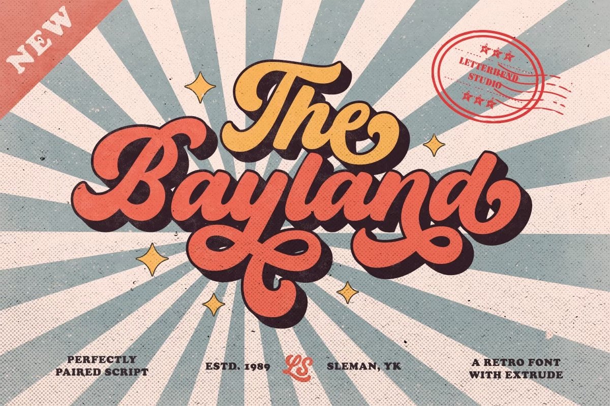The Bayland - Retro Font cover image.