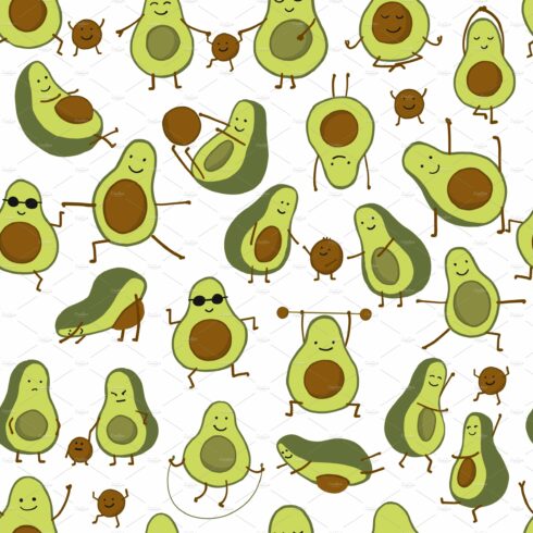 Funny Avocado cartoon characters cover image.