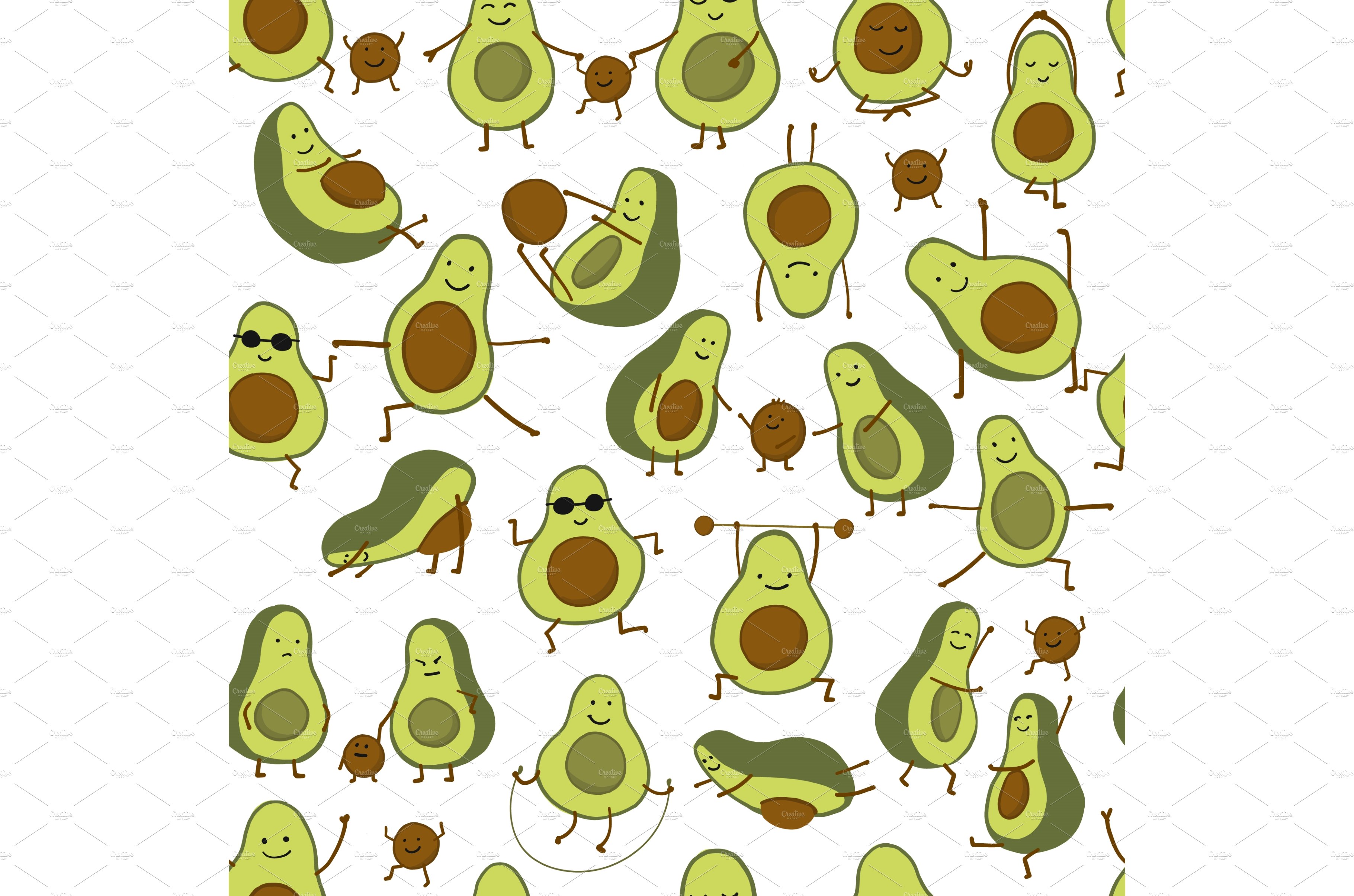 Funny Avocado cartoon characters cover image.