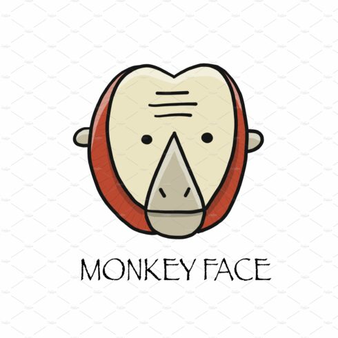 Funny monkey face. Sketch for your cover image.