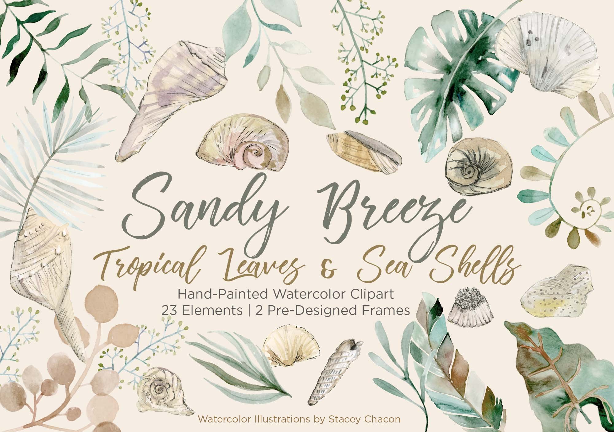 Sandy Breeze - Beachy Watercolor Set cover image.