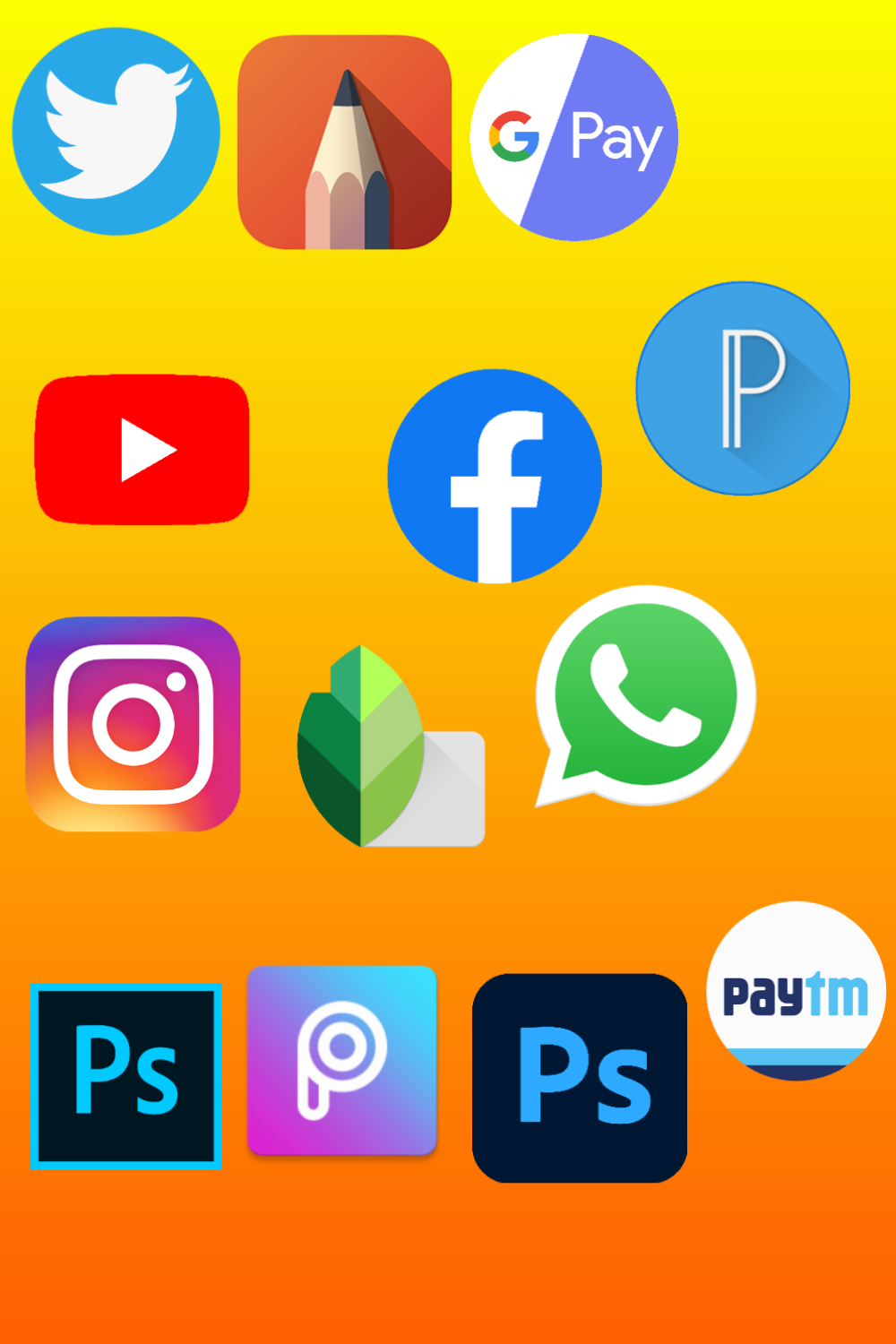 Sohala media apps logo , #instagram , #whatsapp , #snapsped, #photoshop, #facebook, #tweter, #PicsArt, #youtube & any apps pinterest preview image.