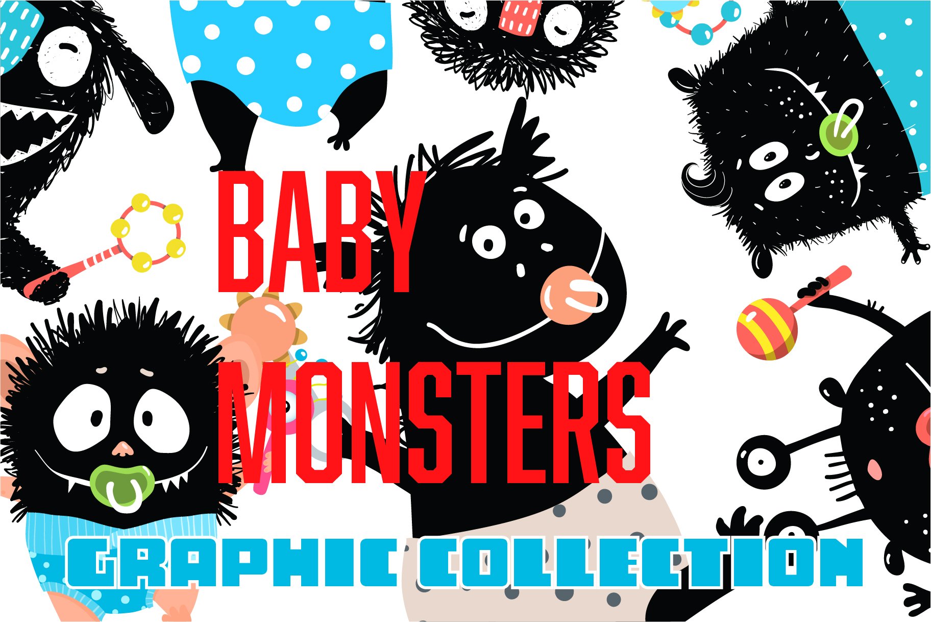 Baby Monsters Graphics Set cover image.