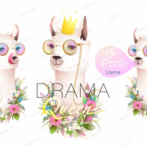 Llama Drama Queen, No Problem Lama cover image.