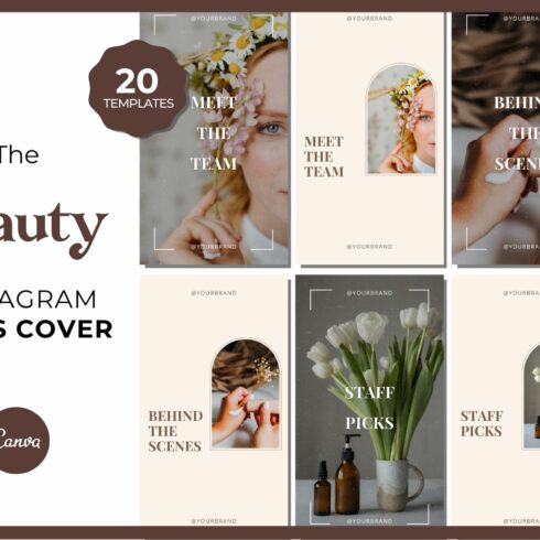 20 Beauty Instagram Reels Cover cover image.