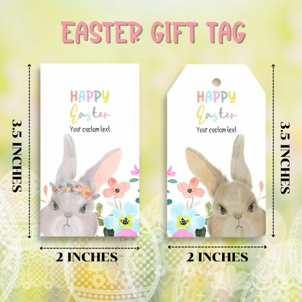 Editable gift tag, Easter Basket Gift Tag, Easter Treat Tag MasterBundles