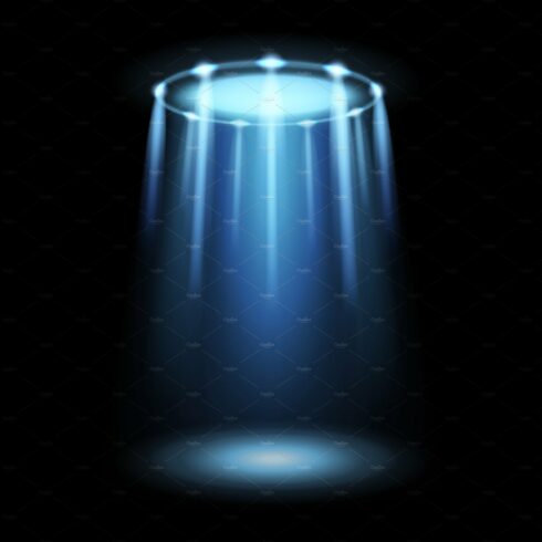 Light ufo. Spaceship alien magic cover image.