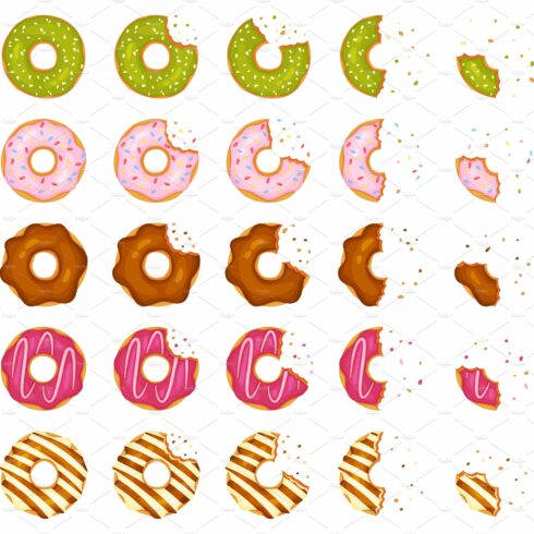Bitten and half eaten donuts cover image.