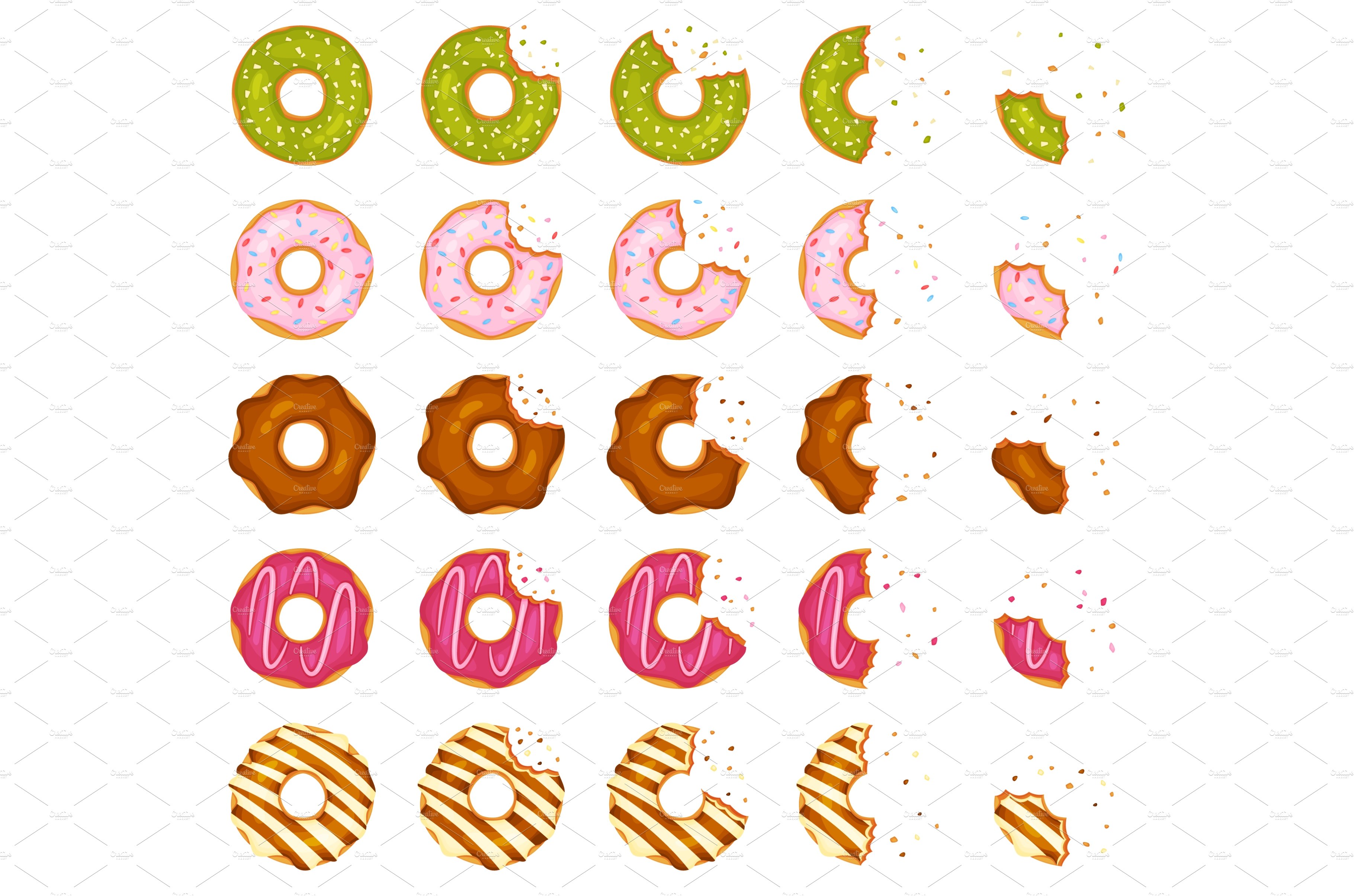 Bitten and half eaten donuts cover image.