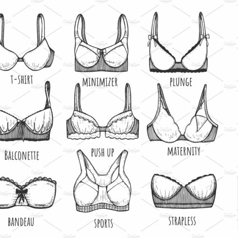 Female underwear different types set cover image.