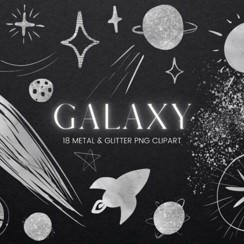 Silver Galaxy Clipart cover image.