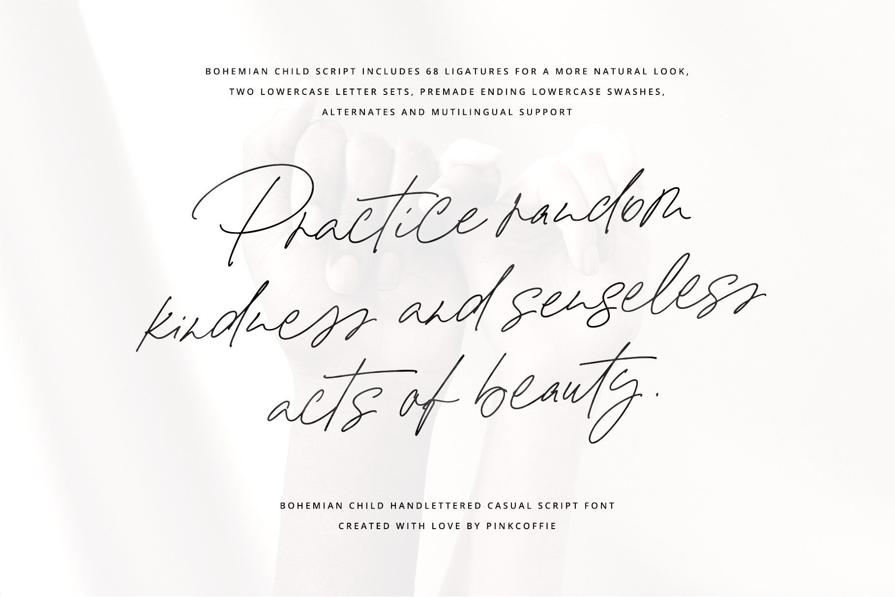 22 bohemian child casual modern chic handlettered script font by pinkcoffie kindness quote 399