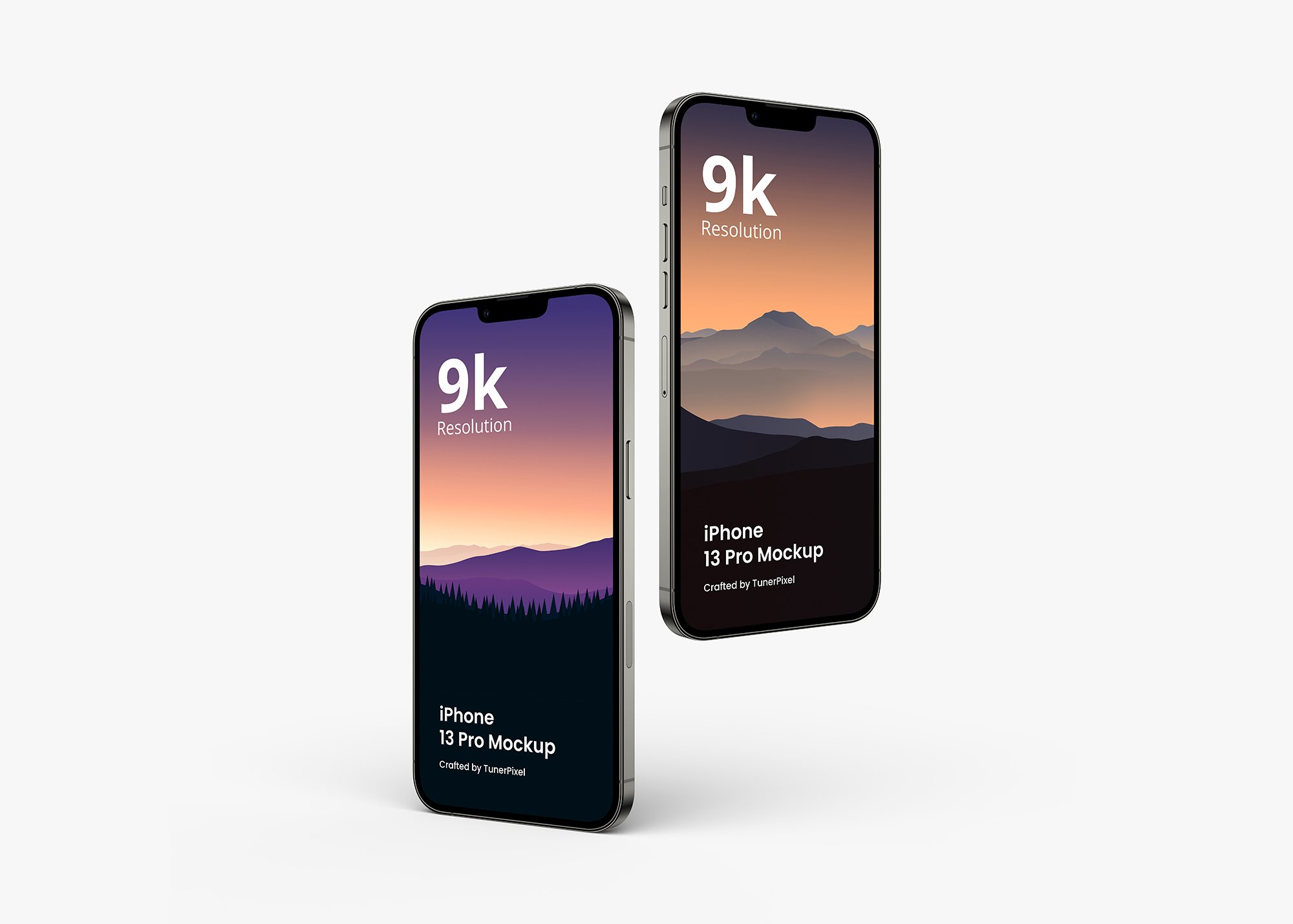 22 iphone 13 pro mockup left and right view 888