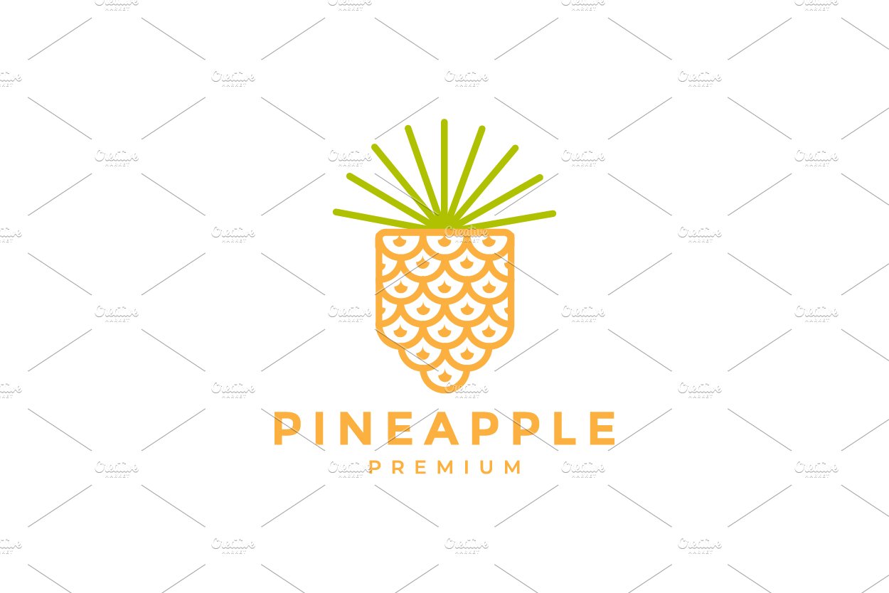 colorful minimalist pineapple fruit cover image.