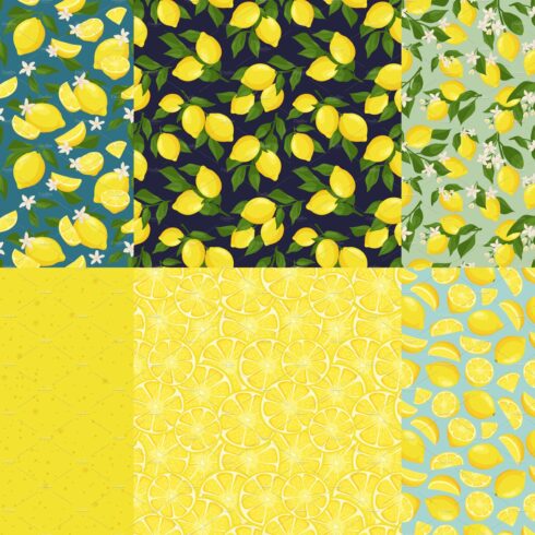 Lemon texture pattern. Lemons with cover image.
